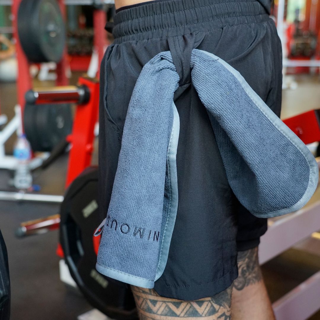 Gym Towel Microfiber dark grey 25x55
