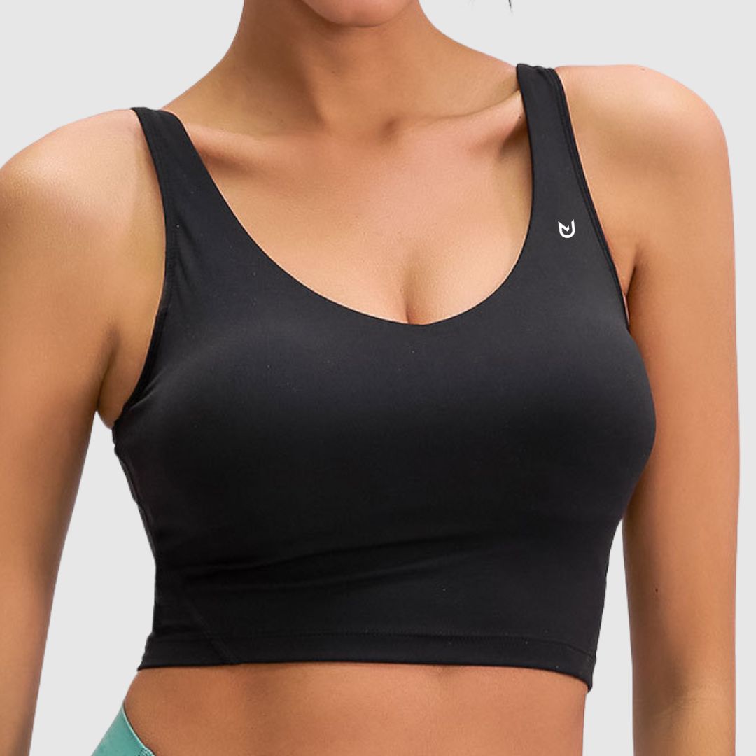 Active Fit Crop Top mit integriertem Sport-BH – Vorderansicht