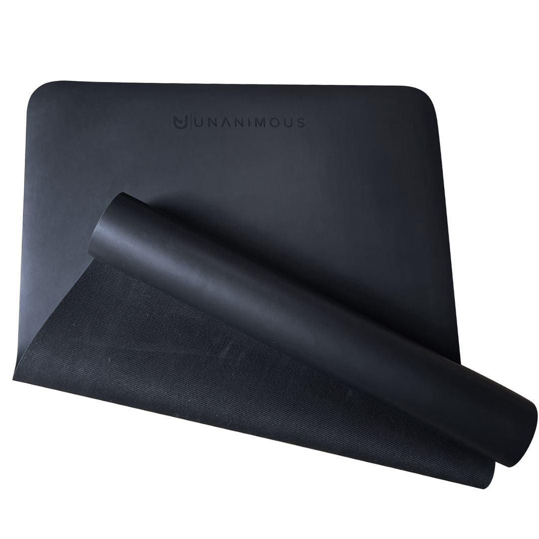 Black Premium Yoga Mat including free carrying strap