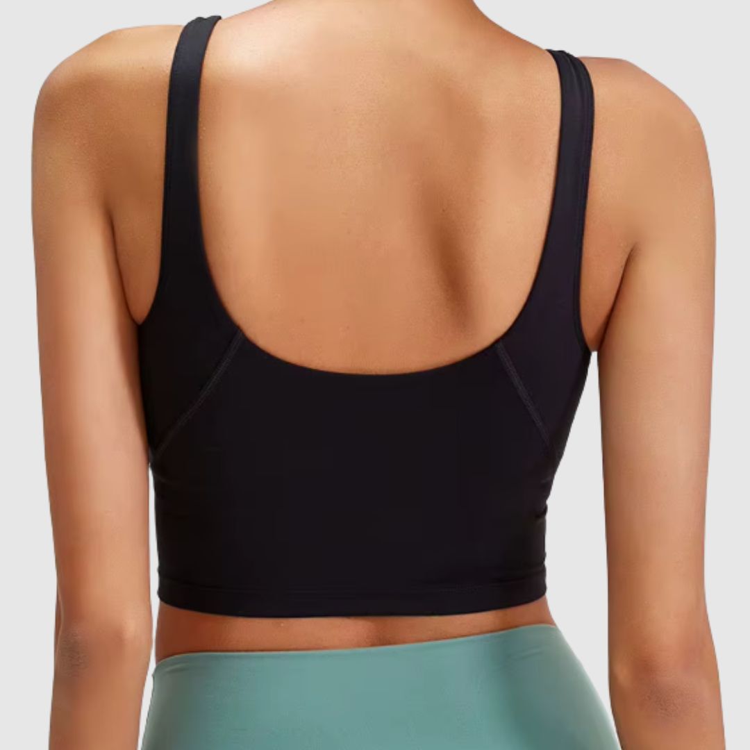 Active Fit Crop Top mit integriertem Sport-BH – Rückansicht