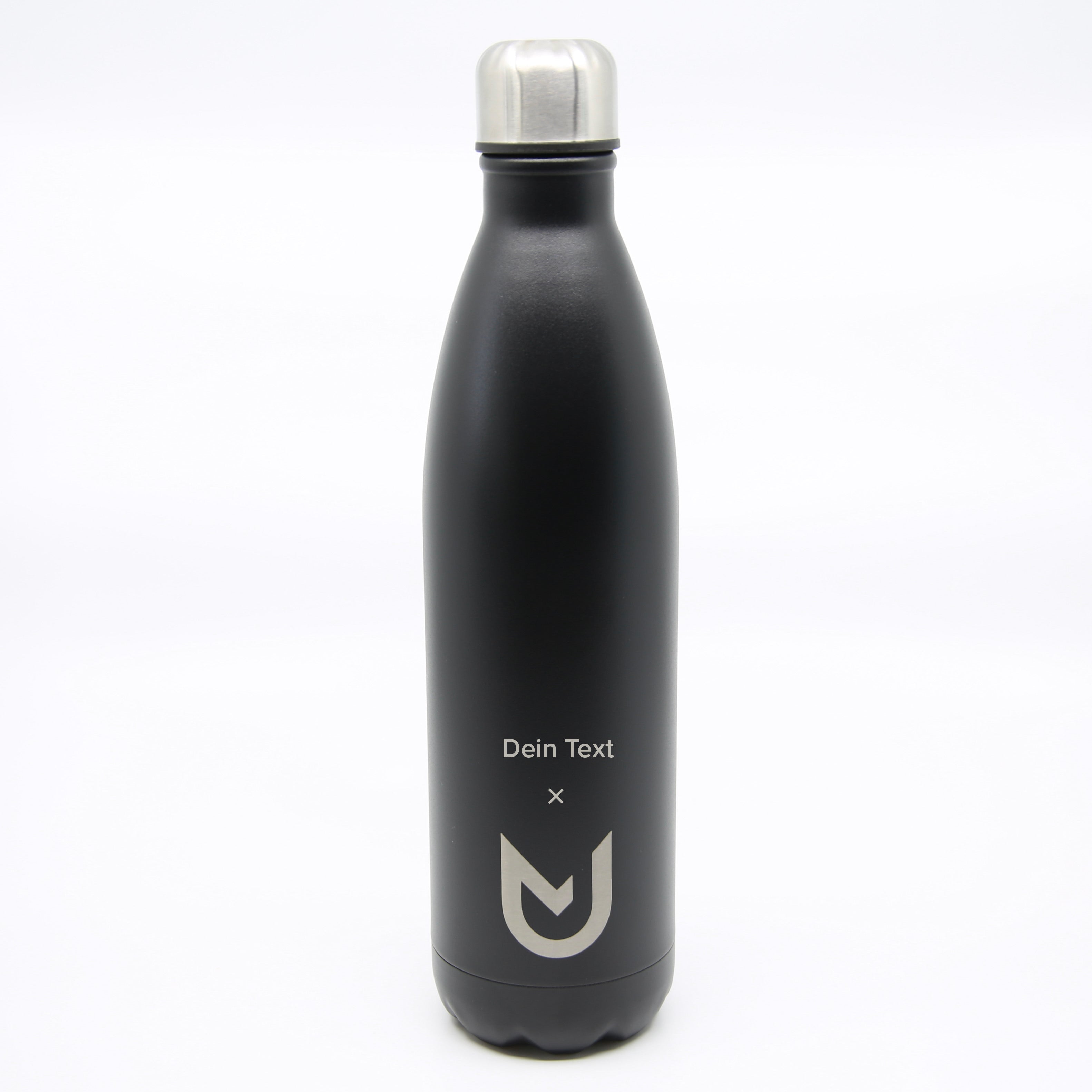 Trinkflasche personalisiert Text auf der Vorderseite (9 Zeichen)