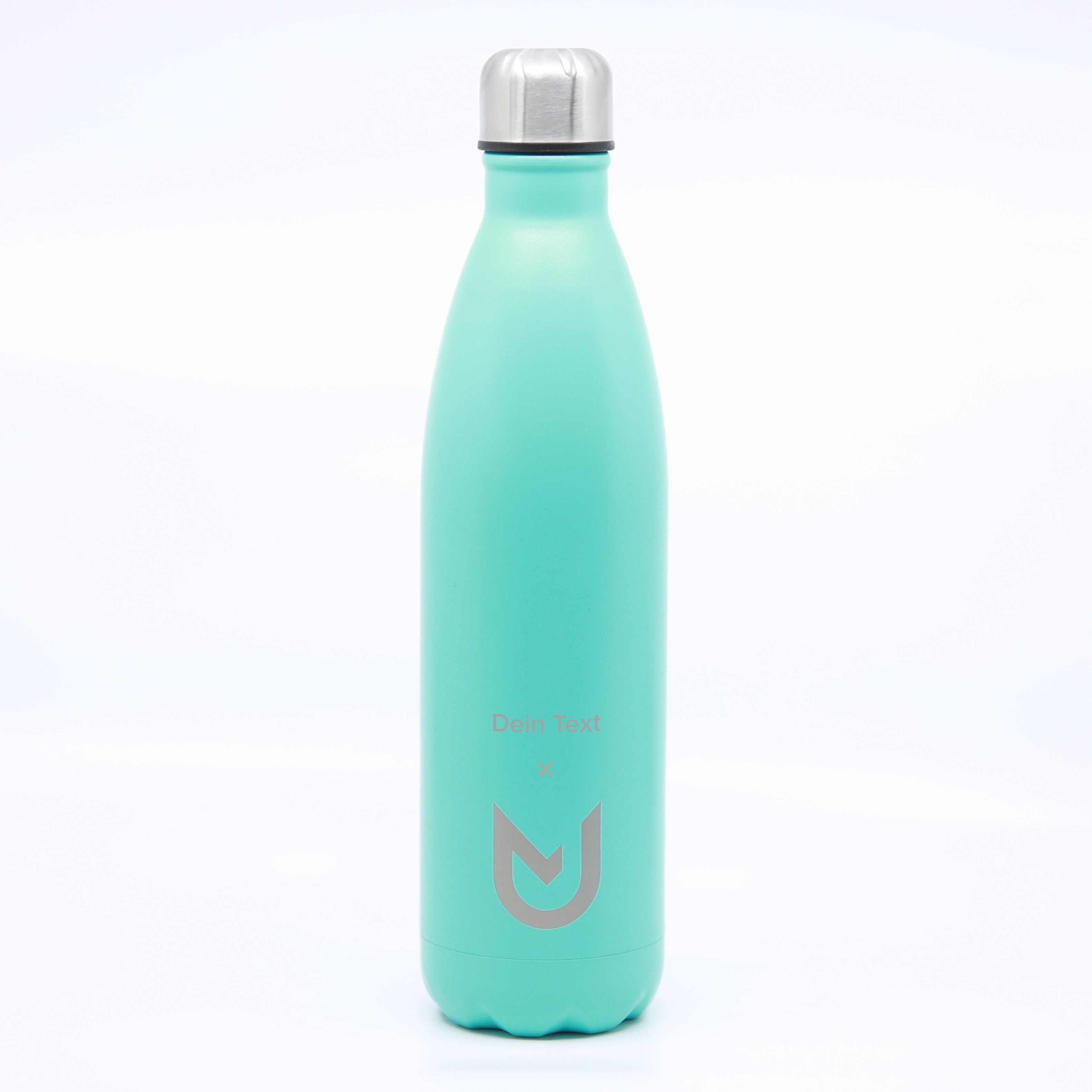 Trinkflasche personalisiert Text auf der Vorderseite (9 Zeichen)