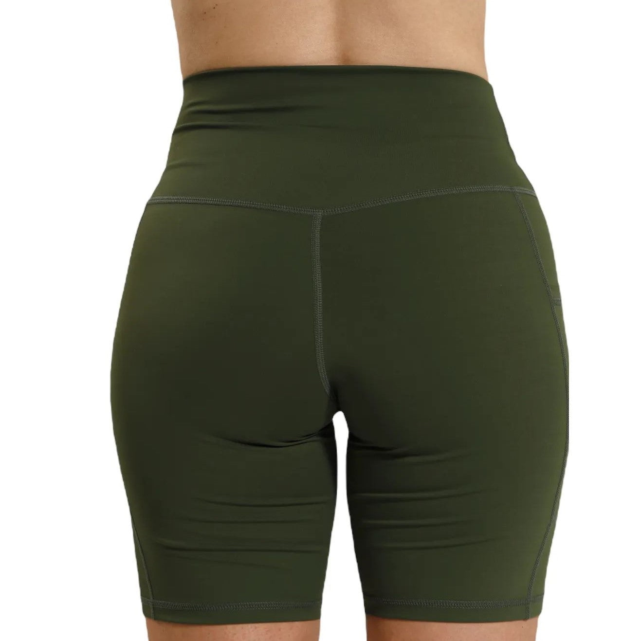 Short cycliste vert olive