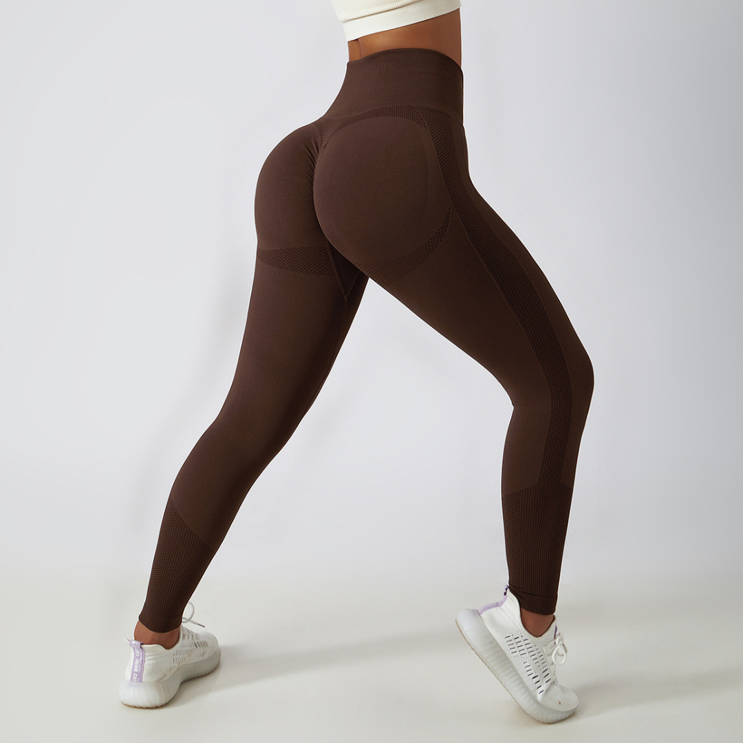 Legging Scrunch Marron Foncé